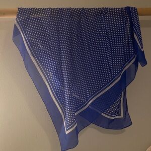 Blue Polka Dot Scarf